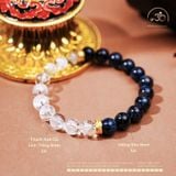  Vòng Tay Đá Giông Bão 8mm 5A , Thạch Anh Ưu Linh Trắng 8mm 2A Phối Charm 