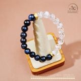  Vòng Tay Đá Giông Bão 8mm 5A , Thạch Anh Ưu Linh Trắng 8mm 2A Phối Charm 