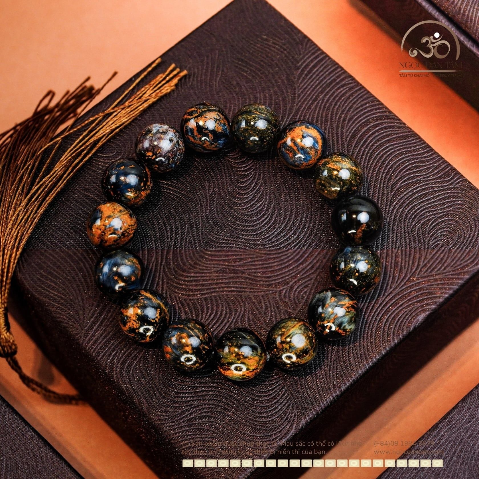  Vòng Tay Đá Giông Bão 12mm 5A 