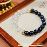  Vòng Tay Đá Giông Bão 8mm 5A , Thạch Anh Ưu Linh Trắng 8mm 2A Phối Charm 