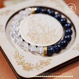  Vòng Tay Đá Giông Bão 8mm 5A , Thạch Anh Ưu Linh Trắng 8mm 2A Phối Charm 