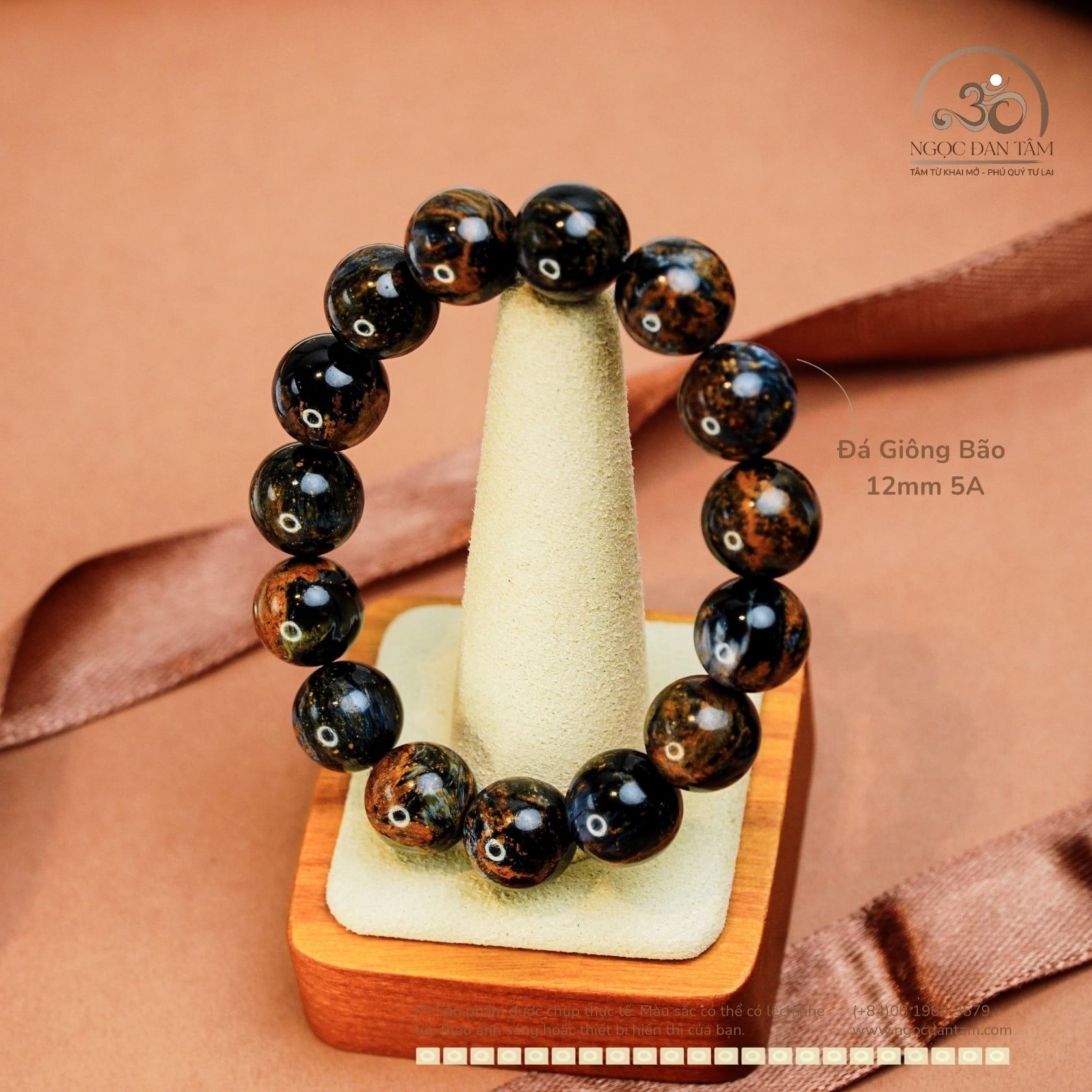  Vòng Tay Đá Giông Bão 12mm 5A 