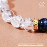  Vòng Tay Đá Giông Bão 8mm 5A , Thạch Anh Ưu Linh Trắng 8mm 2A Phối Charm 