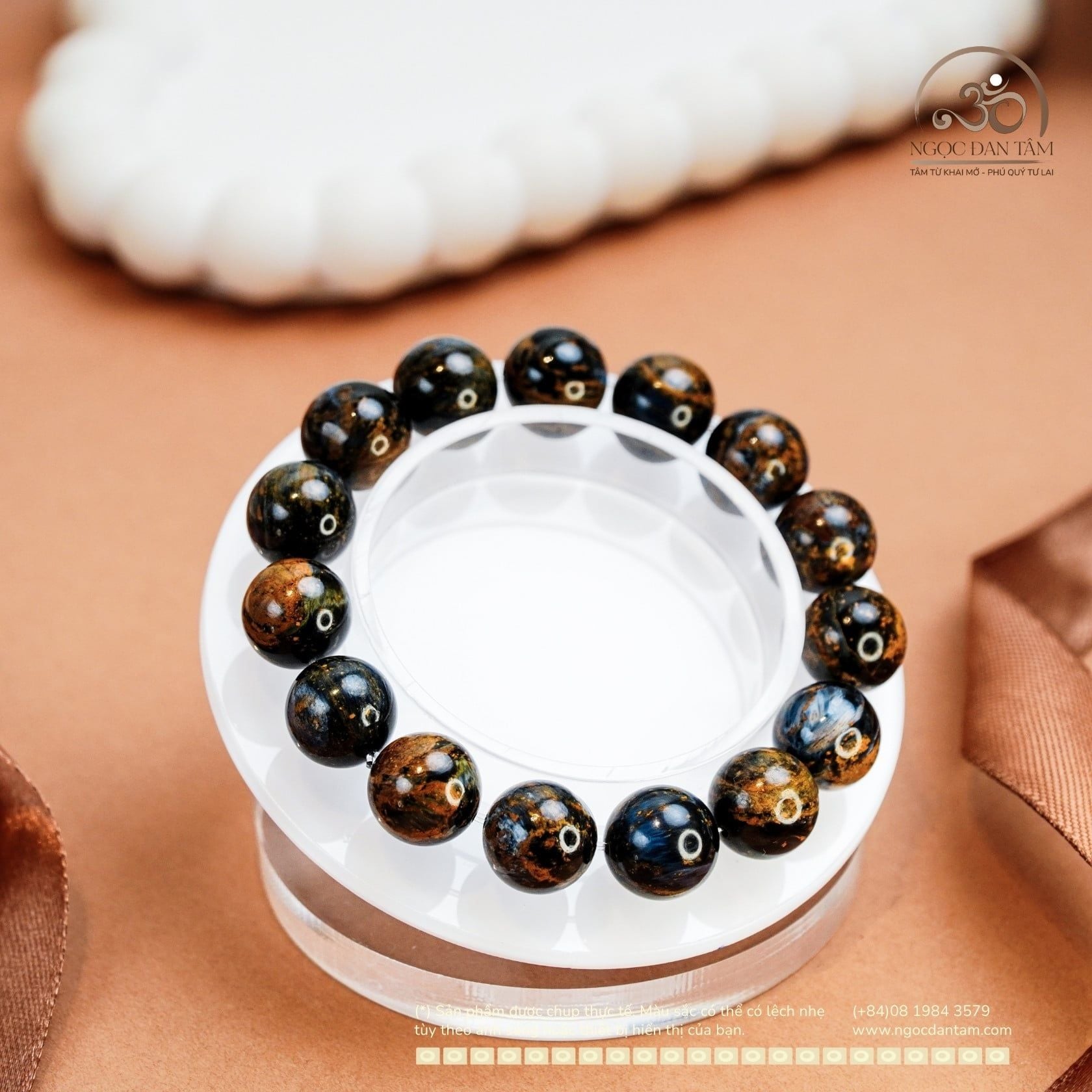  Vòng Tay Đá Giông Bão 12mm 5A 