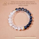  Vòng Tay Đá Giông Bão 8mm 5A , Thạch Anh Ưu Linh Trắng 8mm 2A Phối Charm 