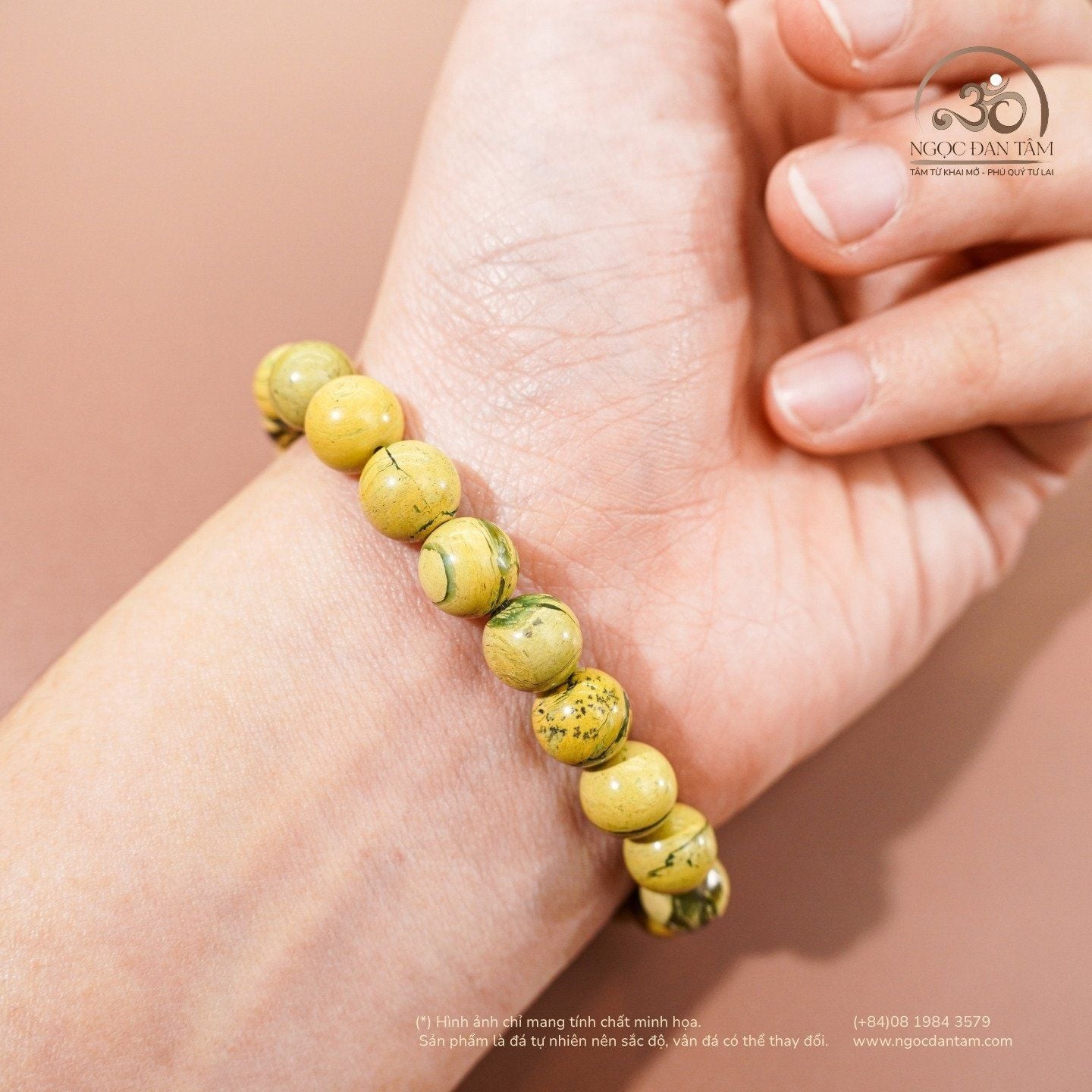  Vòng tay Đá Green Dragon 8mm - 10mm 2A 