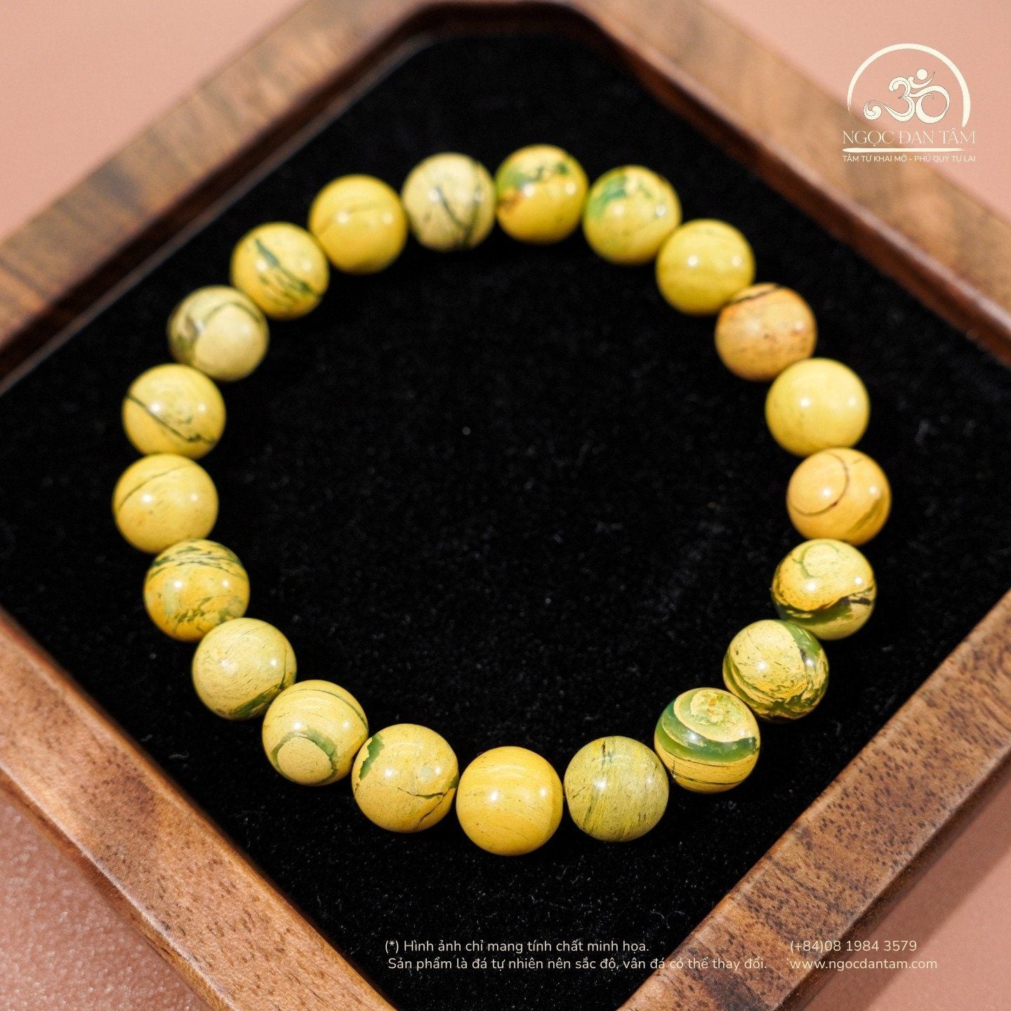  Vòng tay Đá Green Dragon 8mm - 10mm 2A 