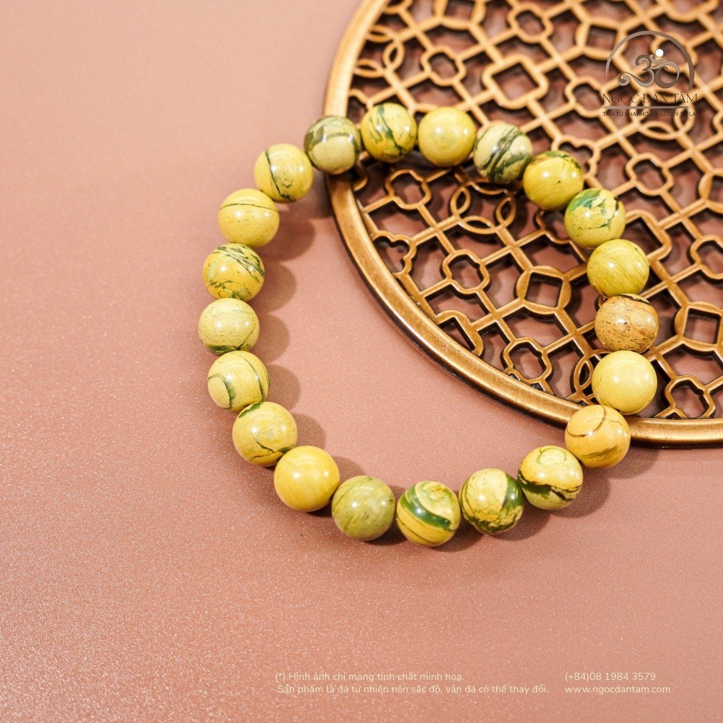  Vòng tay Đá Green Dragon 8mm - 10mm 2A 