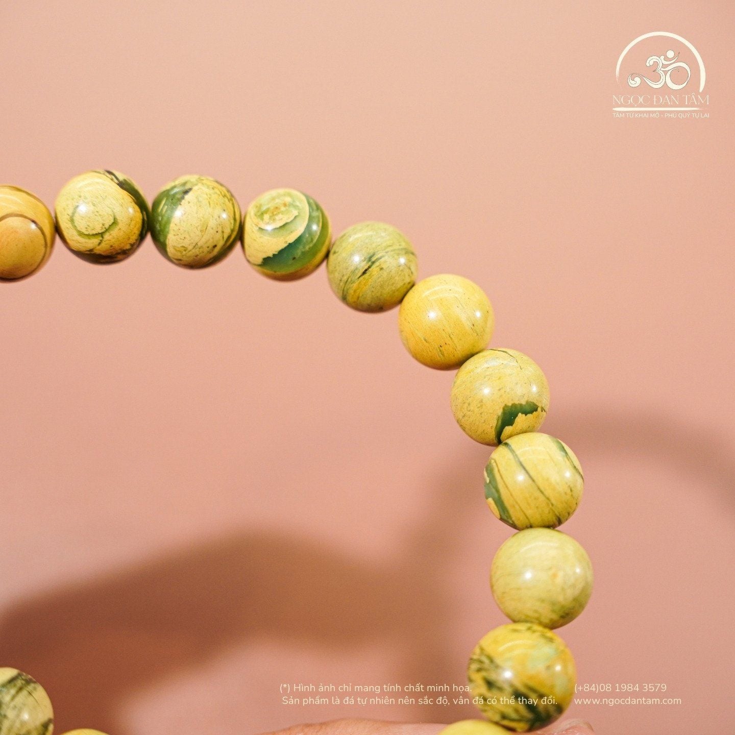  Vòng tay Đá Green Dragon 8mm - 10mm 2A 