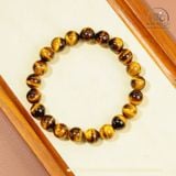  Vòng Tay Mắt Hổ Vàng Nâu 8mm 5A 