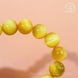  Vòng Tay Đá Mắt Hổ Vàng 10mm 5A 