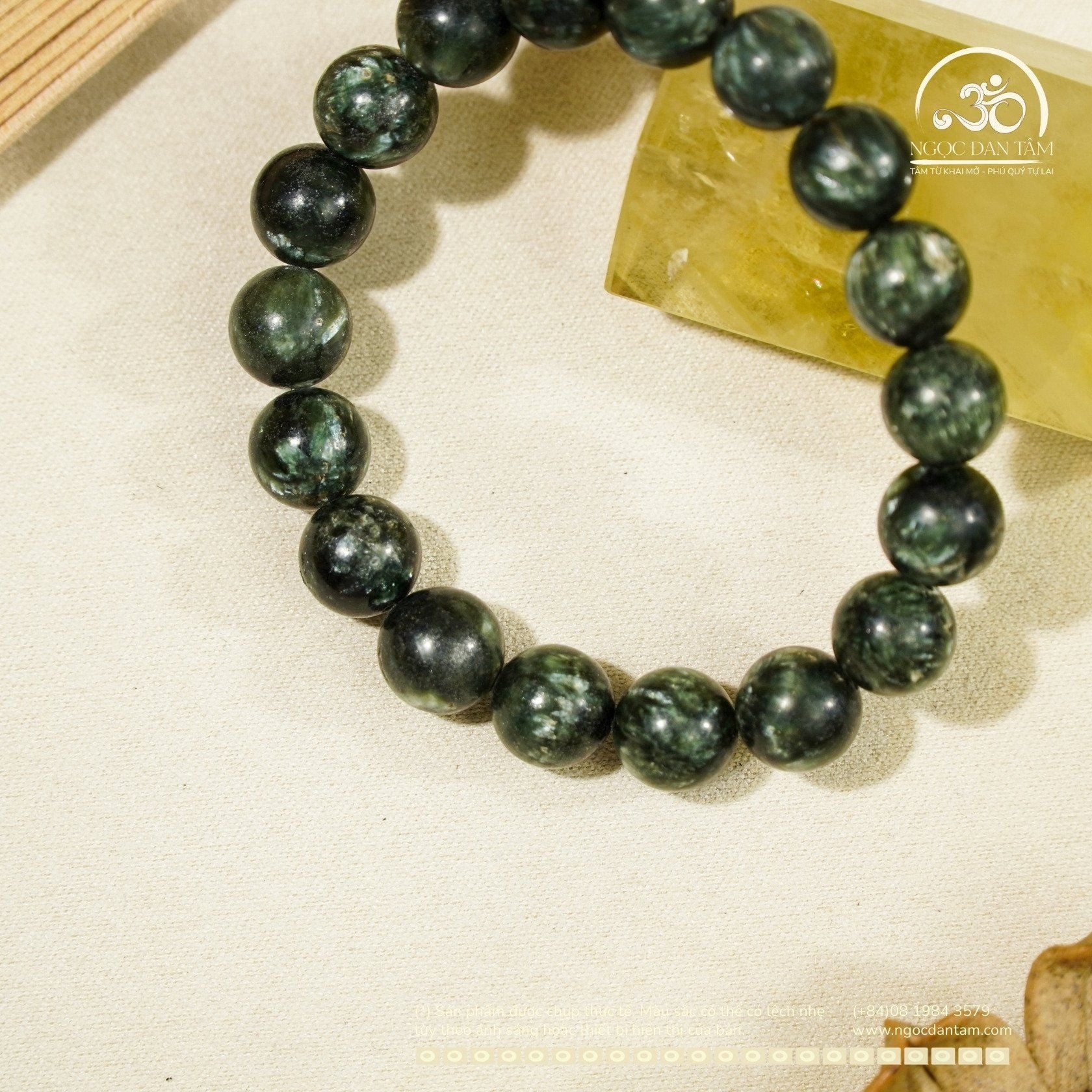  Vòng Tay Đá Mắt Rồng Xanh Vip 10mm 5A 