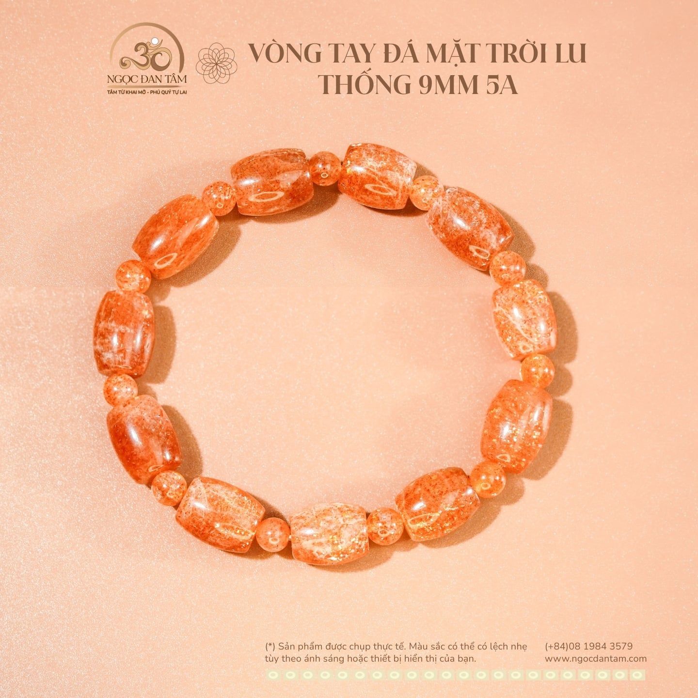  Vòng Tay Mặt Trời lu thống 9mm 5A 