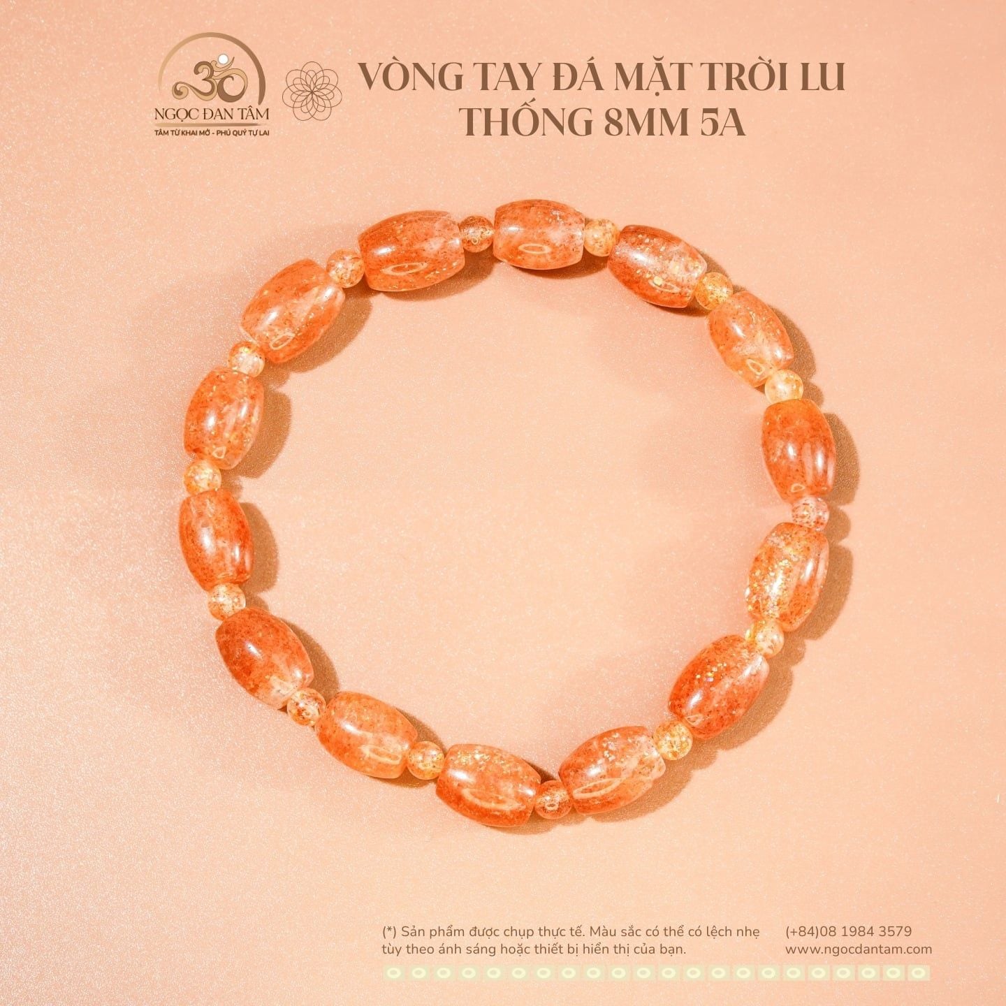  Vòng Tay Mặt Trời lu thống 8mm 5A 