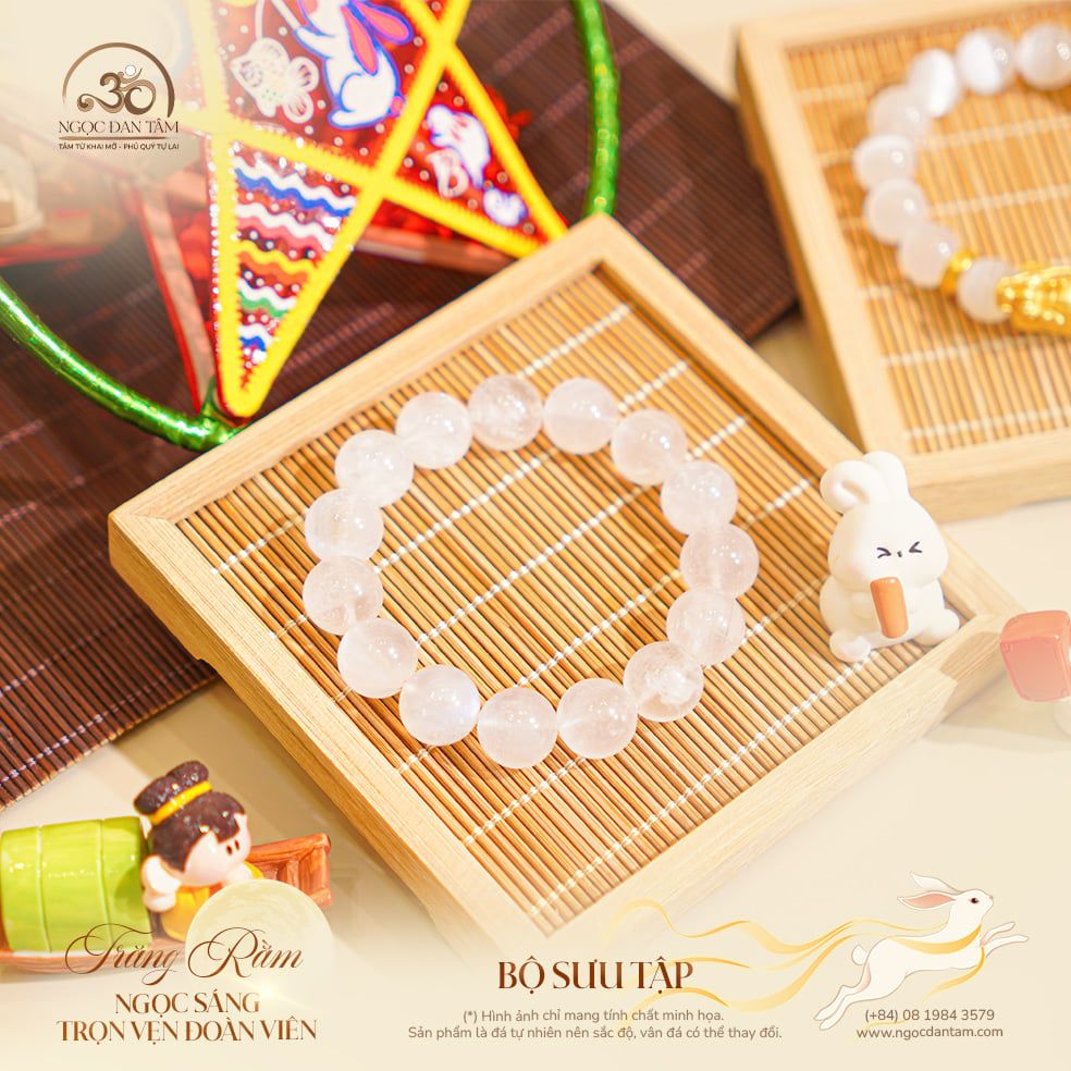  Vòng Tay Đá Mặt Trăng 12mm 