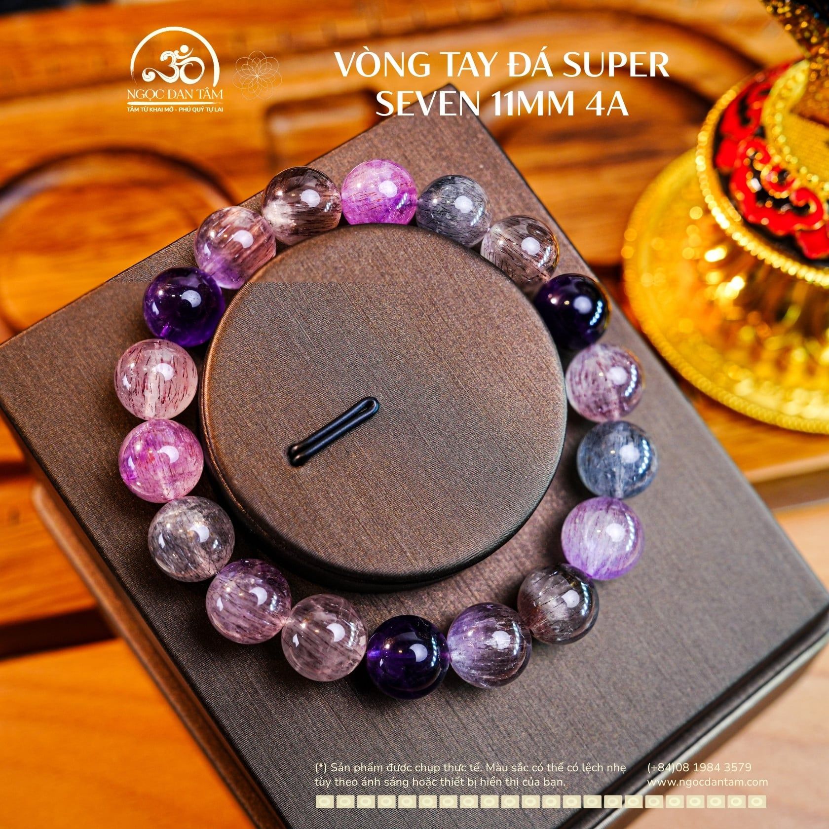  Vòng Tay Đá Super Seven 11mm 4A 