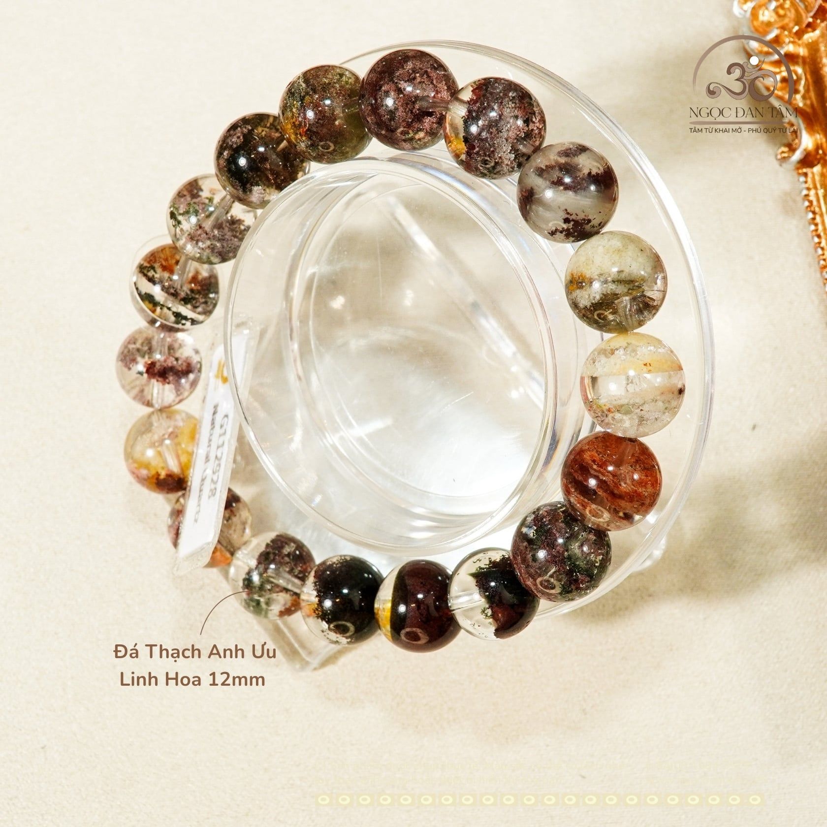  Vòng Tay Thạch Anh Ưu Linh Hoa 12mm 