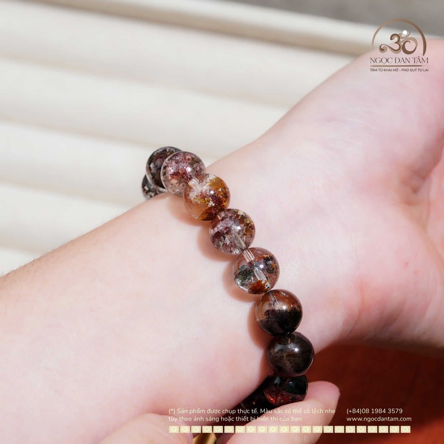  Vòng Tay Thạch Anh Ưu Linh Hoa 12mm 