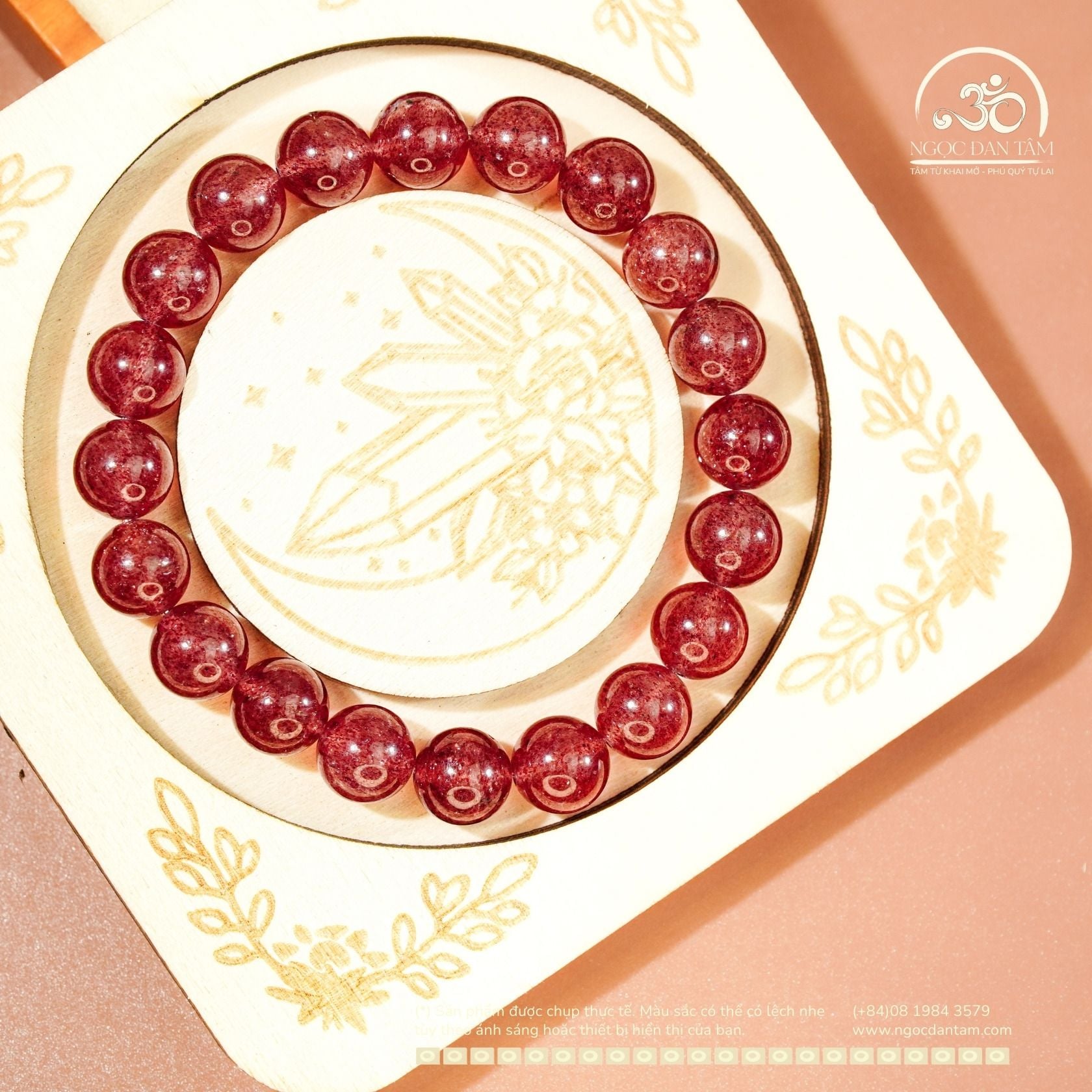  Vòng Tay Thạch Anh Dâu tây 9-10mm 5A 