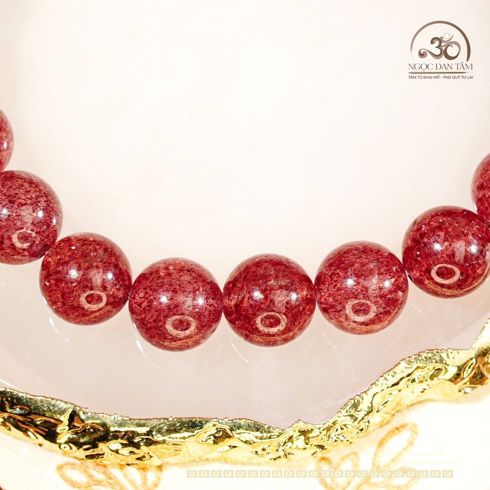  Vòng Tay Thạch Anh Dâu tây 9-10mm 5A 
