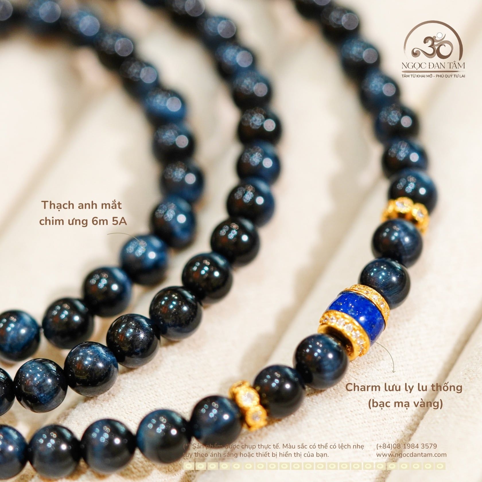  Vòng Cổ Mắt Chim Ưng Phối Charm Lu May Mắn 