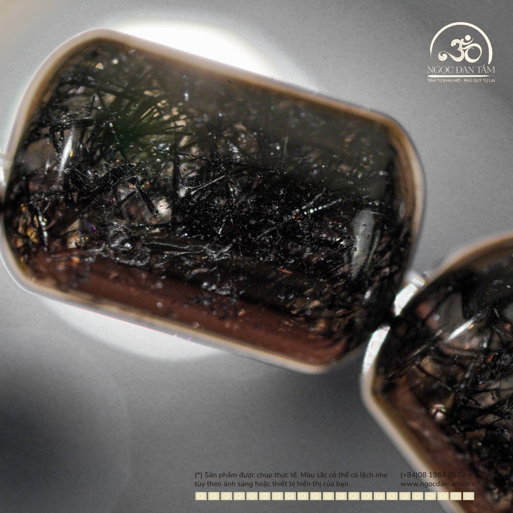  Vòng Tay Thạch Anh Tóc Đen Lu Thống 10mm 