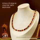  Vòng Cổ Thạch Anh Tóc Hỗn Hợp 6mm 