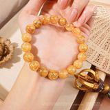  Vòng Tay Thạch Anh Tóc Vàng 10,8mm 7A 