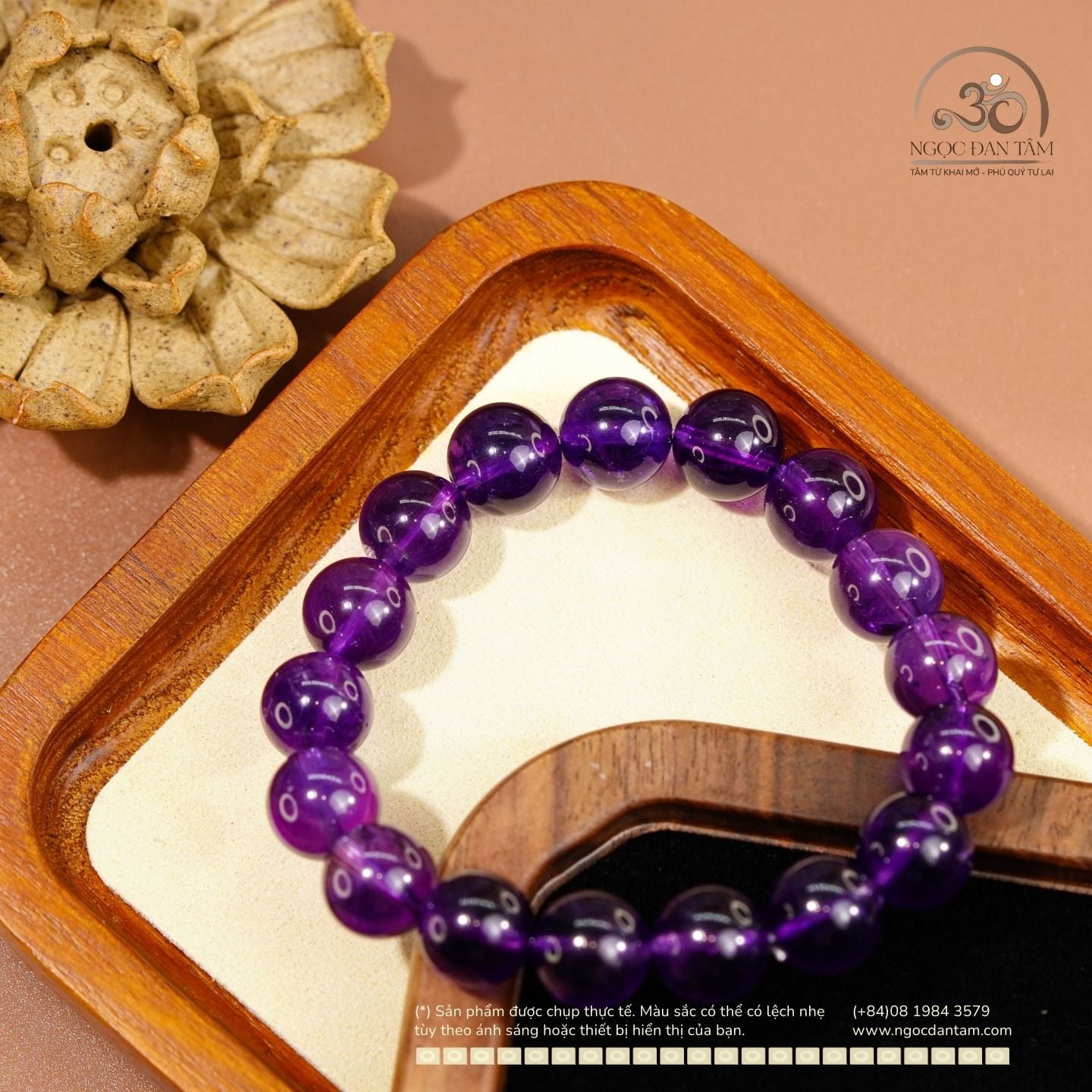  Vòng Tay Thạch Anh Tím 11mm 6A 