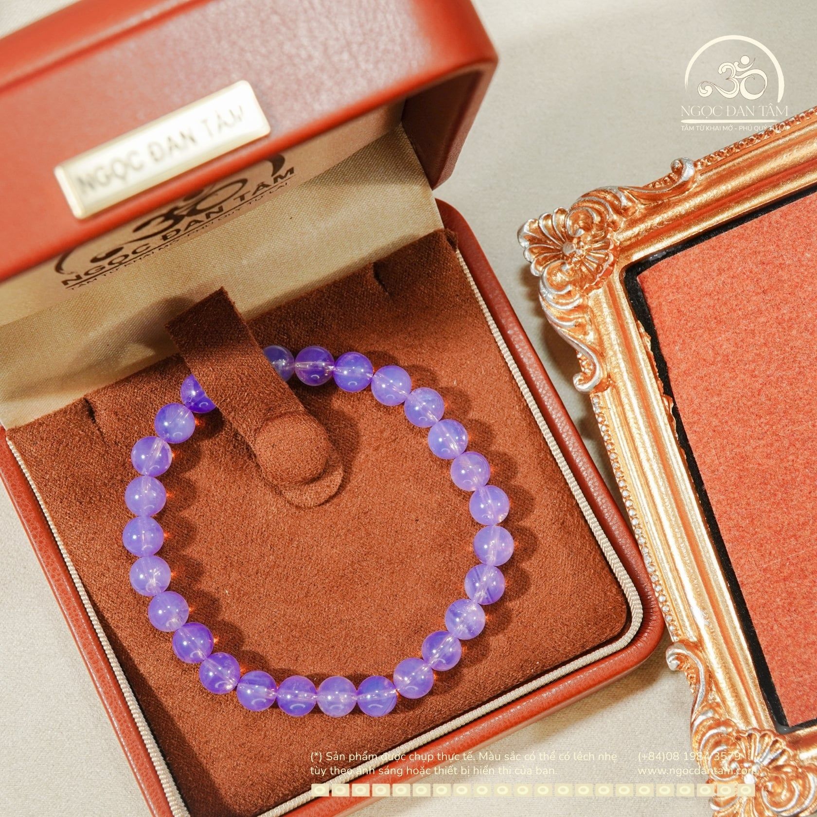  Vòng Tay Thạch anh tím sao VIP 8mm 6A 