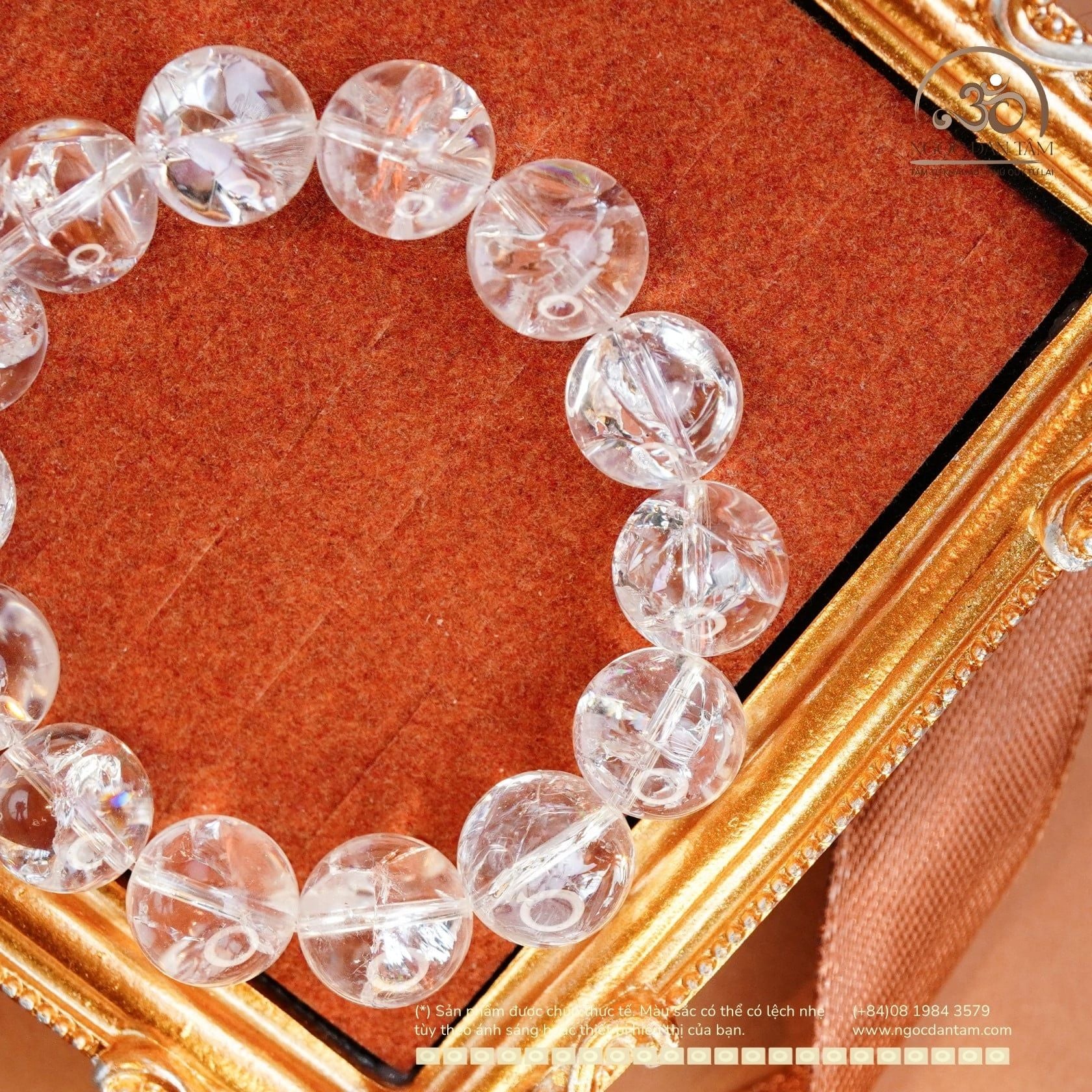  Vòng Tay Thạch Anh Trắng Sao 13mm 5A VIP 