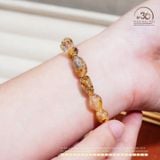  Vòng Tay Thạch Anh Vàng Tóc Hoa 14mm 