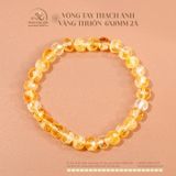  Vòng Tay Đá Thạch Anh Vàng Thuôn 6x8mm 2A 