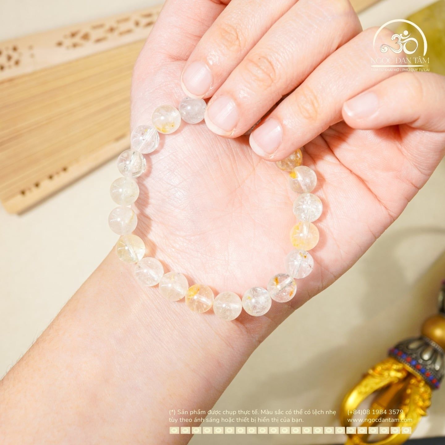  Vòng Tay Đá Topaz 8mm 2A 