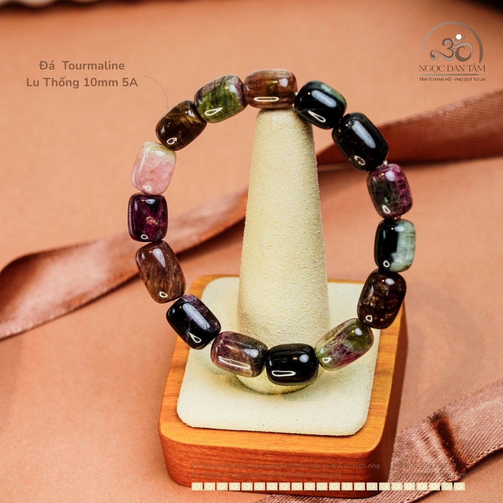  Vòng Tay Tourmaline Lu Thống 10mm 5A 
