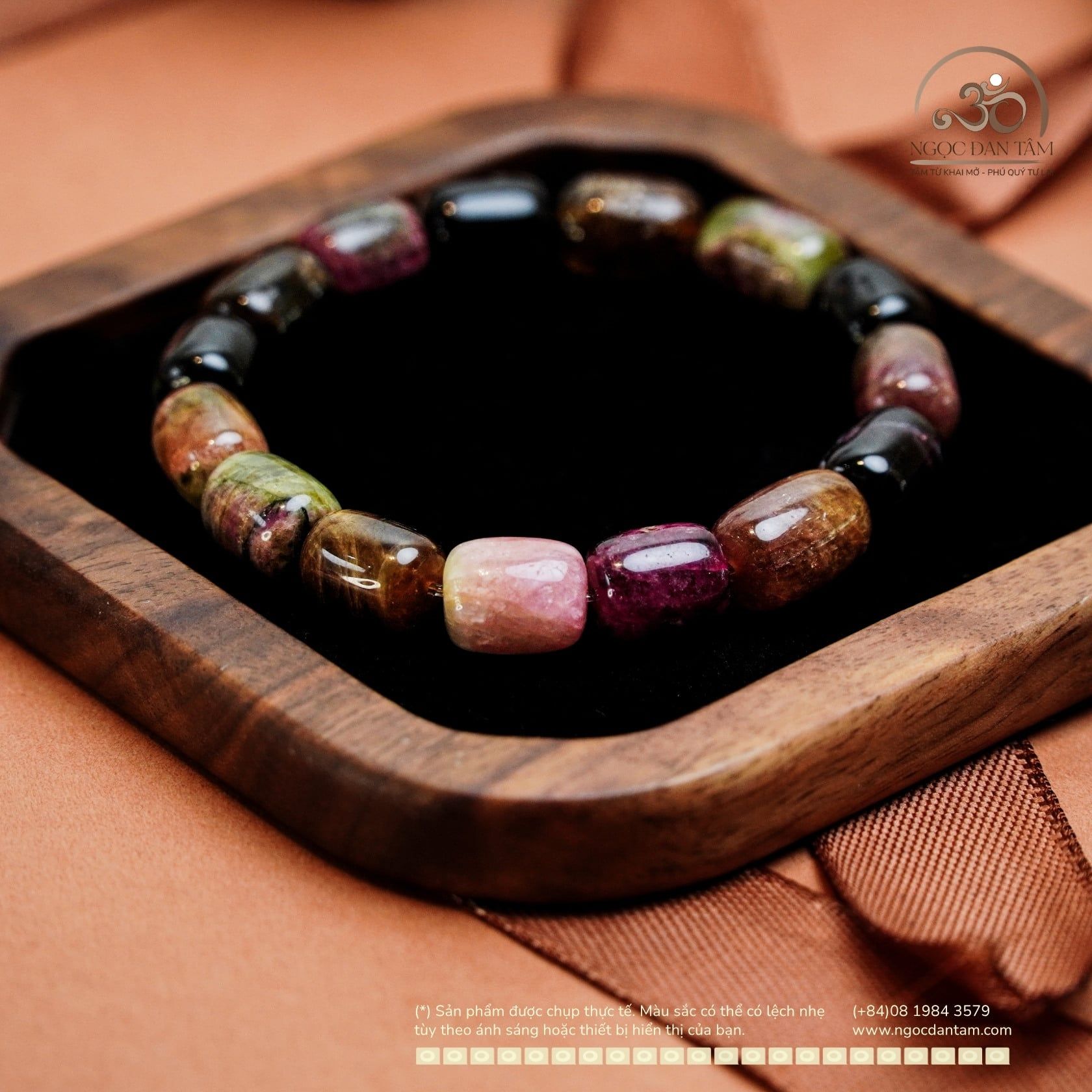  Vòng Tay Tourmaline Lu Thống 10mm 5A 