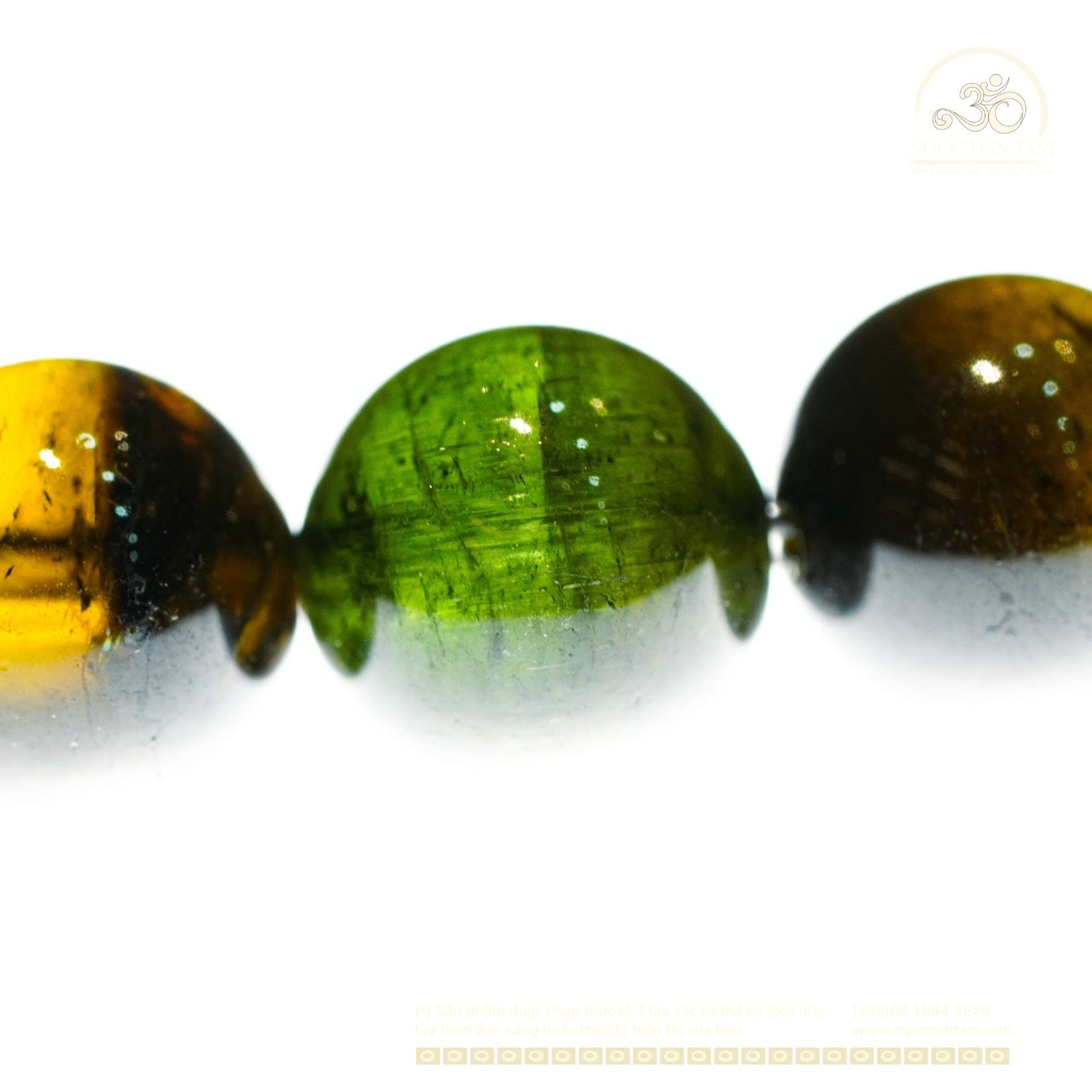  Vòng tay Tourmaline Hoa Hồng 6.5mm 