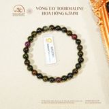  Vòng tay Tourmaline Hoa Hồng 6.5mm 