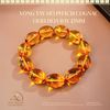 Vòng Tay Hổ Phách Cognac Oliu Hoa Bay 15mm 27gram