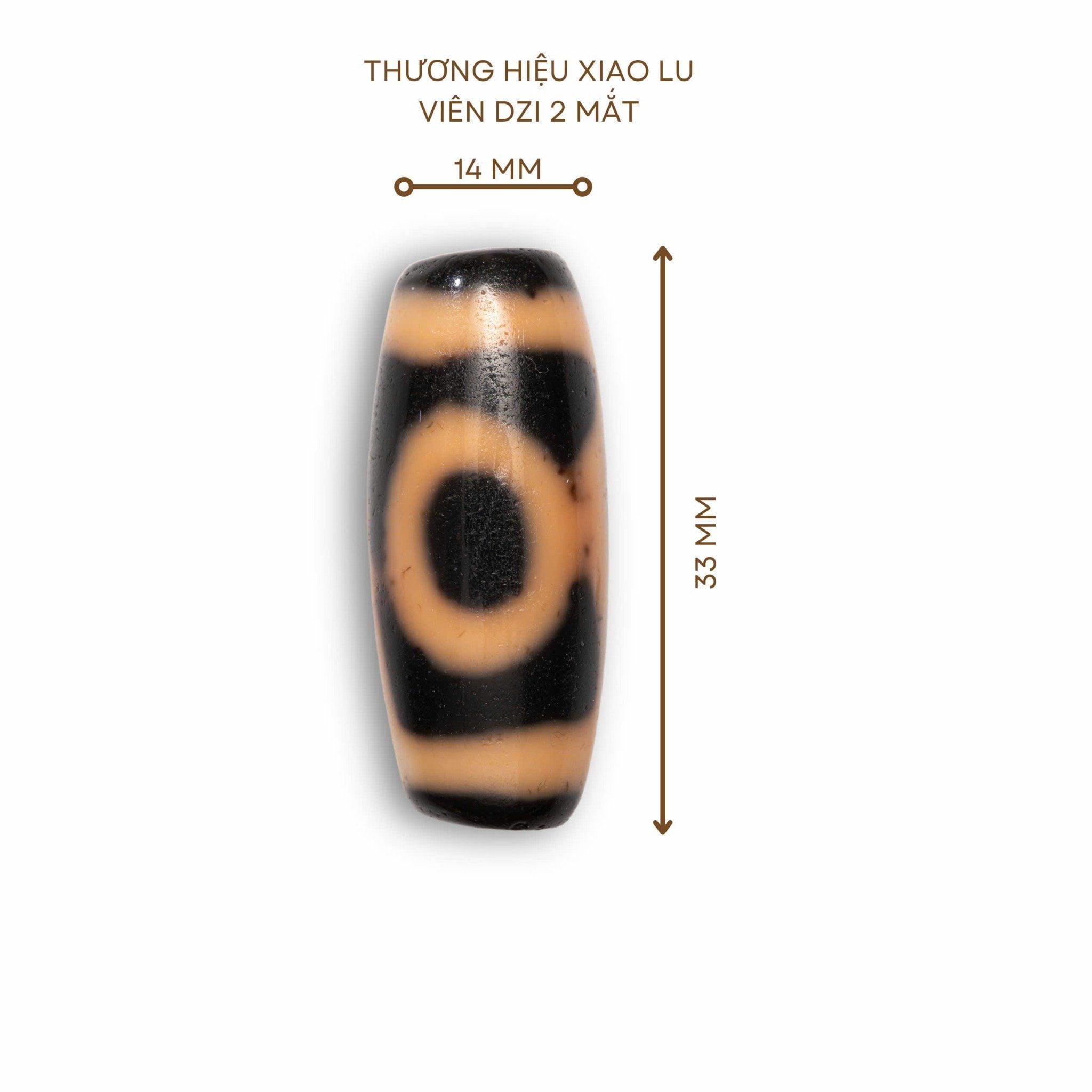  Dzi 2 Mắt 33x14mm ( New Dzi - Xiao Lu) 