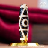  Đá Dzi 2 Mắt Giao Thoa 47x12mm (New Dzi - Shang Ken / Crossed 2 Eyed) 