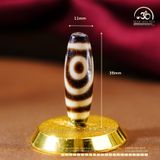  Dzi 2 Mắt 38x11mm (New Dzi - Shang Ken) 