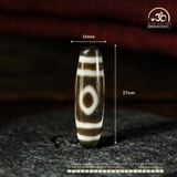  Dzi 3 Mắt 37x10mm ( New Dzi - Xiao Lu ) 