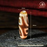  Dzi 4 Mắt Bán Thần 40x13mm ( New Dzi - Xiao Lu ) 