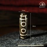  Dzi 5 Mắt 38x11mm ( New Dzi - Xiao Lu) 