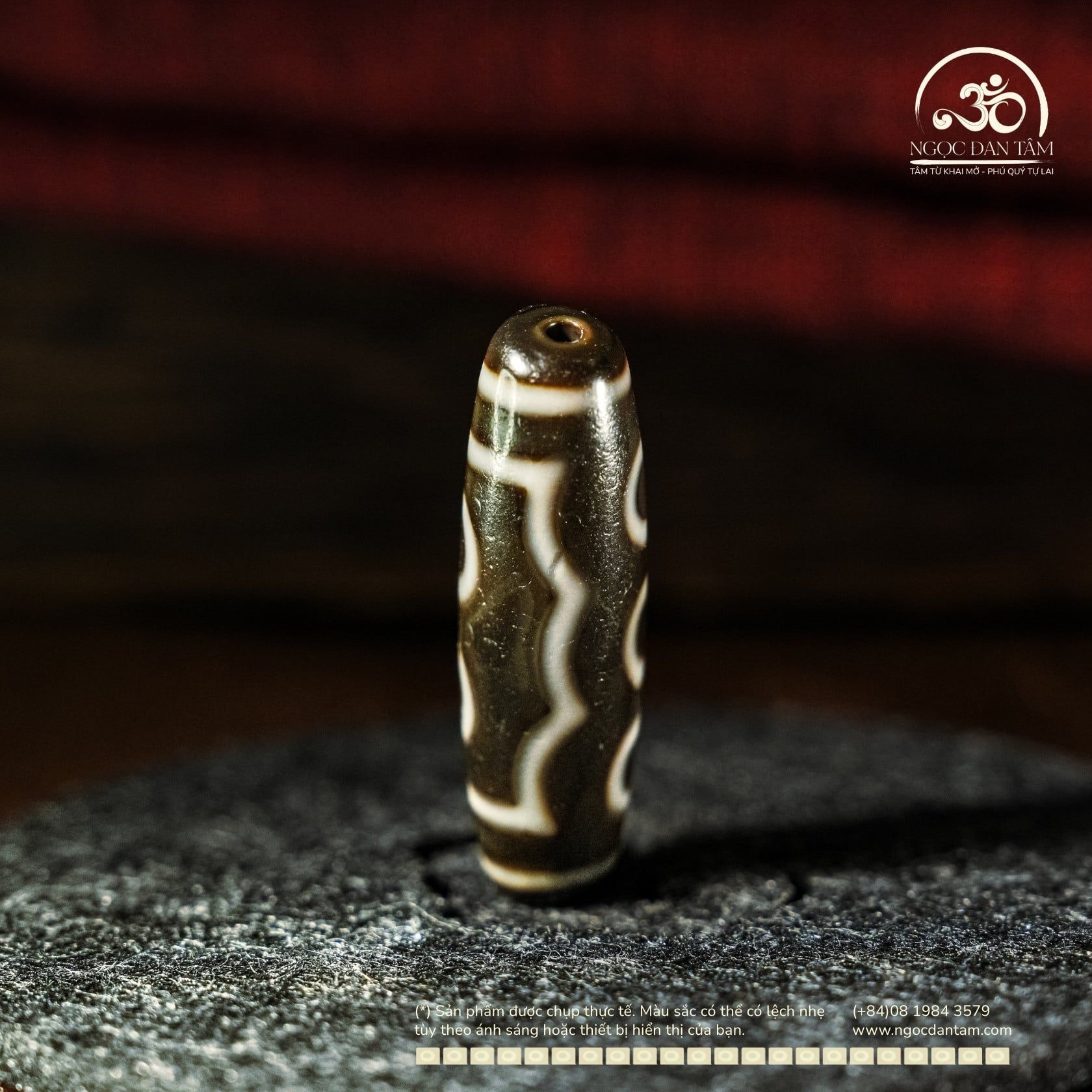  Dzi 5 Mắt 38x11mm ( New Dzi - Xiao Lu) 