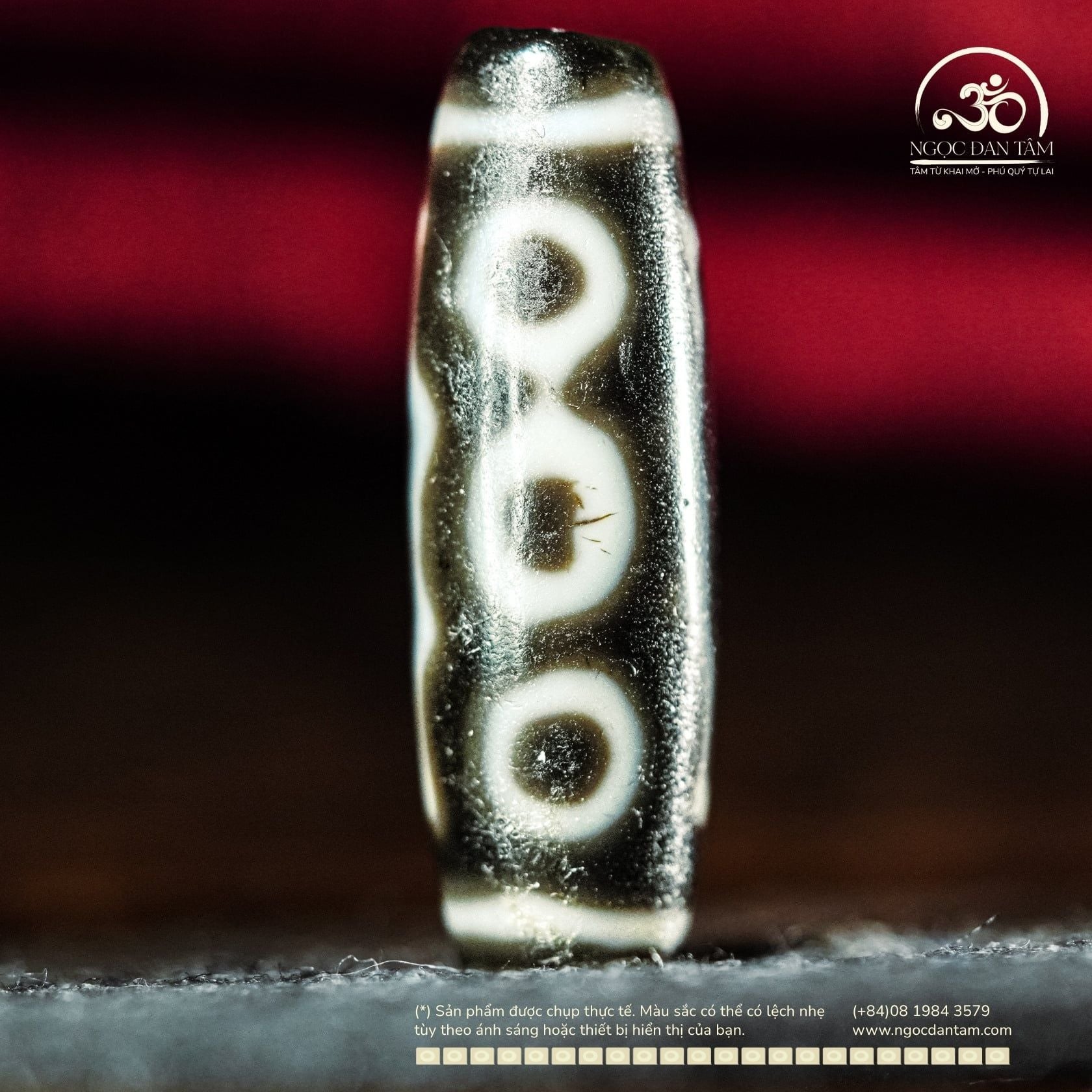  Dzi 5 Mắt 36x12mm ( New Dzi - Xiao Lu ) 