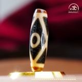  Đá Dzi 2 Mắt Giao Thoa 38x11mm (New Dzi - Shang Ken / Crossed 2 Eyed) 