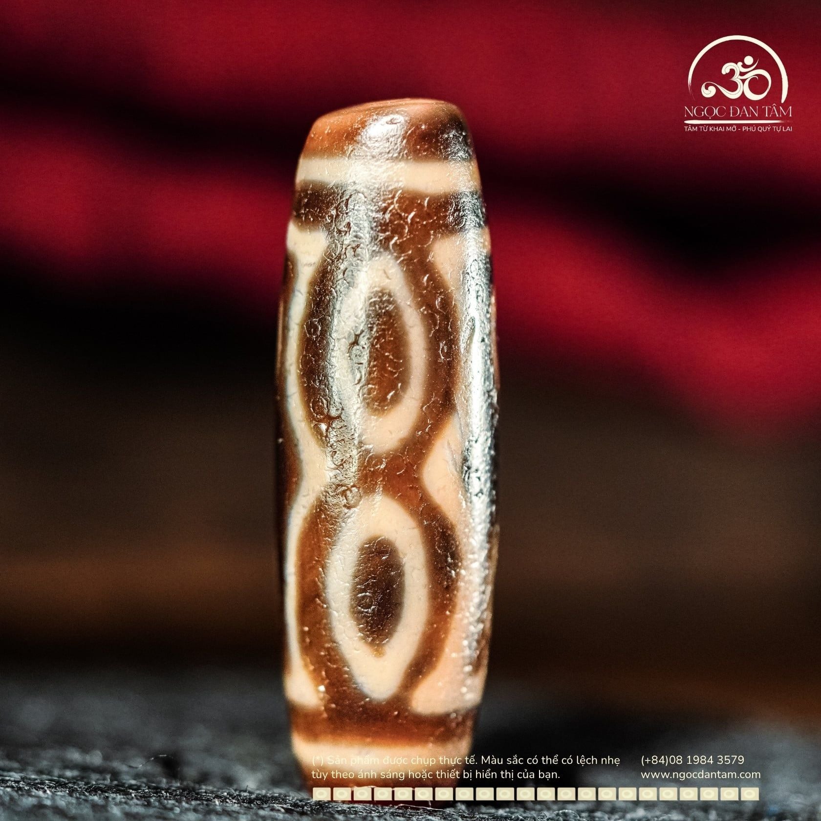  Dzi 7 Mắt 41x13mm ( New Dzi - Xiao Lu ) 