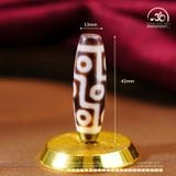  Đá Dzi 9 Mắt 42x13mm (New Dzi - Ju Yuan) 